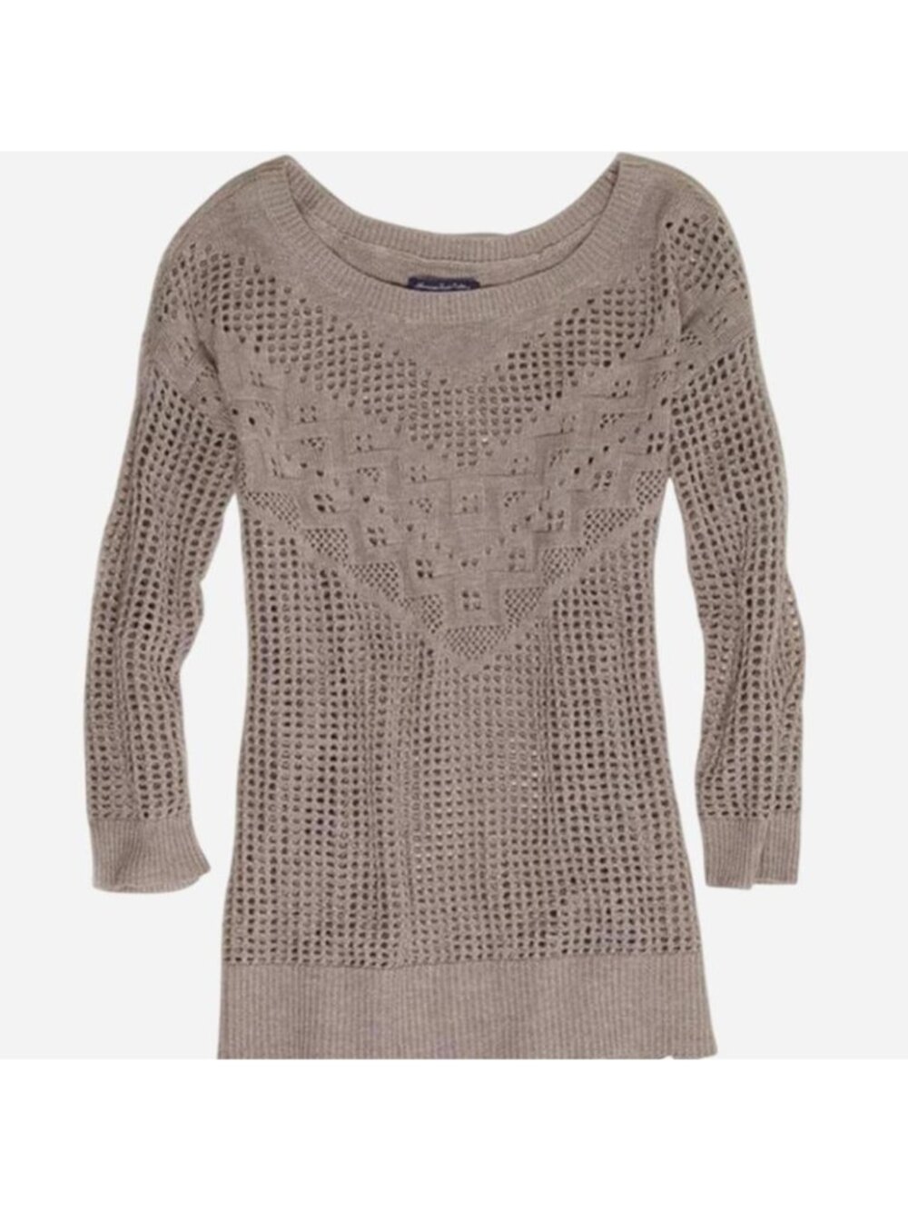 American Eagle light gray sweater with cutouts